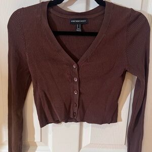 Chocolate Sweater Button-Up